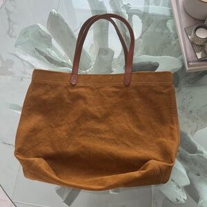 Madewell Brown Canvas Transporter Tote Bag
